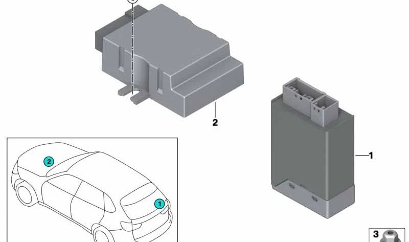 Fuel Pump Control Module OEM 16147411596 for BMW (Compatible Models: F20, F21, F22, F23, F87, F30, F31, F34, F35, F32, F33, F36, F07, F10, F11, F18, F06, F12, F13, F01, F02, F04, F25, F26, F15, F16). Genuine BMW.