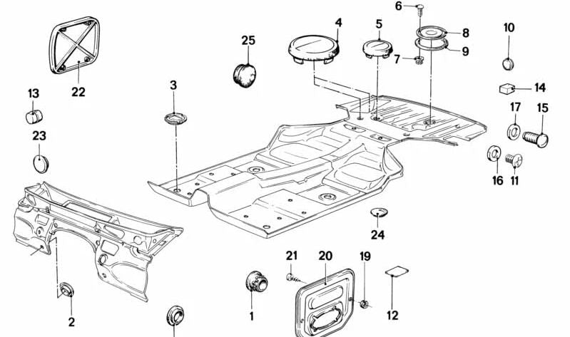 Parafuso de fechamento do OEM 51711822900 para BMW E21, E12, E24, E23. BMW original.