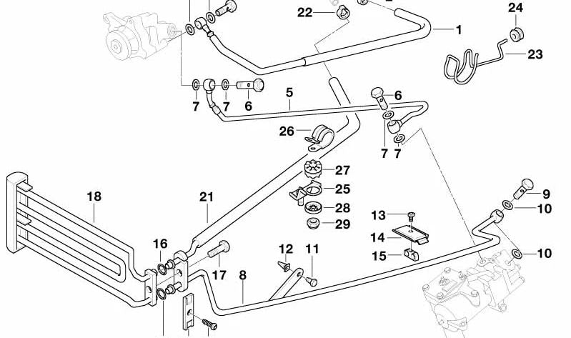 Silentblock de dirección OEM 32411125162 para BMW E28, E30, E31, E32, E34, E36, E38, E39. Pieza original BMW.
