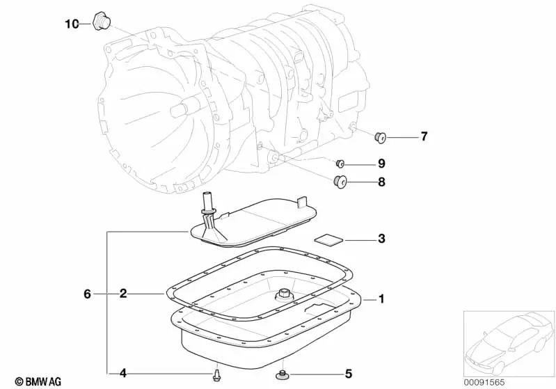 Cárter de aceite OEM 24117533835 para BMW serie 3 E46, serie 5 E39, X3 E83. Original BMW.