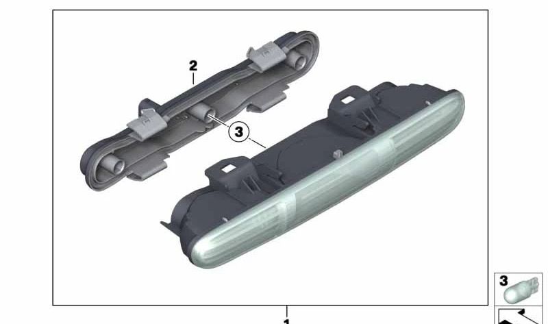 Portalámpara trasero OEM 63247297418 para MINI R56 LCI, Cabrio R57 LCI, Coupé R58, Roadster R59. Original MINI.