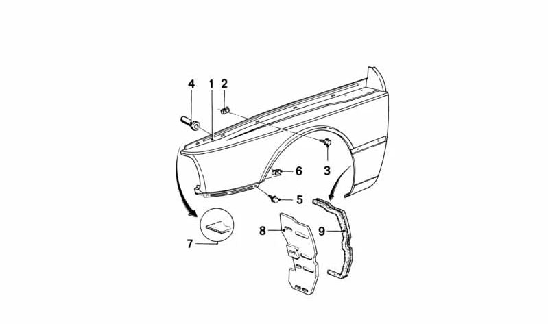 OEM selagem de borracha 51711848829 para BMW E21 e E12. Substituição original da BMW.