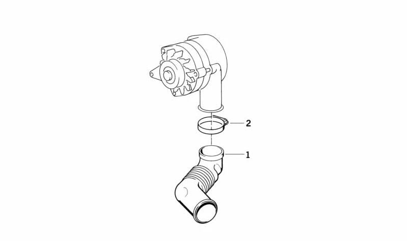 Conducto de Aire para BMW Serie 8 E31 (OEM 12311702077). Original BMW