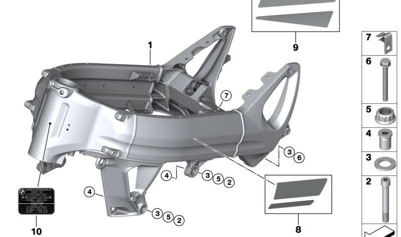 OEM hexagonal screw 07119907843 for BMW G42, G20, G21, G22, G23, G26, G30, G31, G60, G61, G32, E65, G11, G12, G14, G15, G16, G01, G45, G02, G05, G06, G06, G06, G06, G06, G06, G06, G07, R50. BMW original.