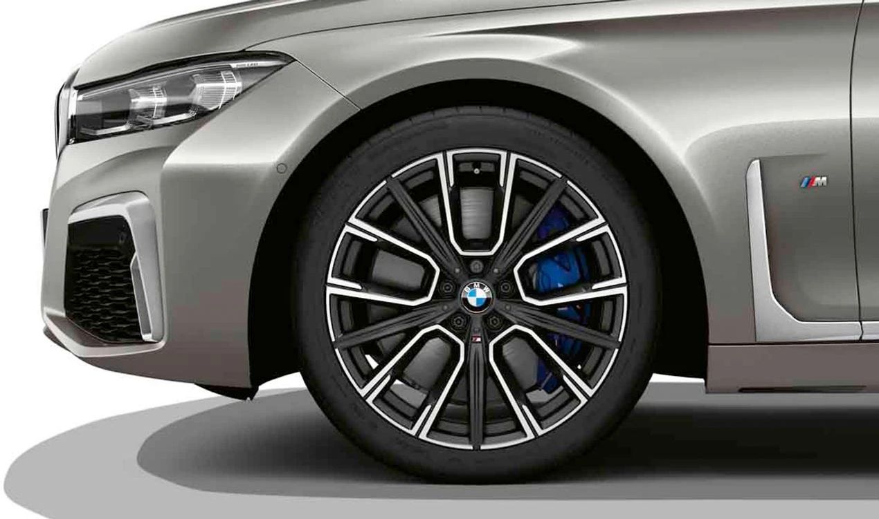 Llanta de aleación M diseño estrella 817 OEM 36118090097 para BMW G11, G11N, G12, G12N, G32N. Trasera, 20 pulgadas. Acabado orbit grey bicolor. Original BMW.