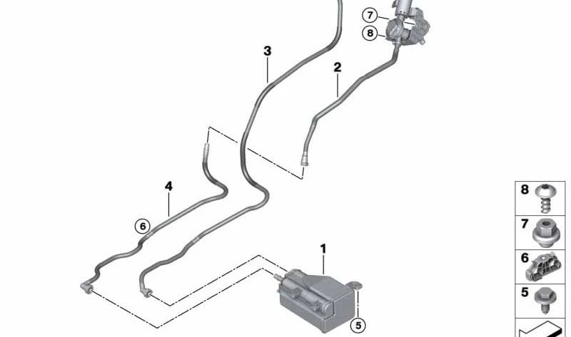 Tubo de ventilação OEM 16137471749 para BMW X7 G07 {XDRIVE40I, XDRIVE50I, XDRIVERM50I, XDRIVERM60I}. Compatível com todos os motores indicados. BMW original.