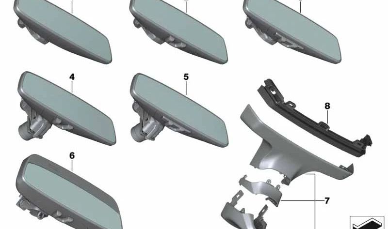 OEM 51166817595 Tampa de suporte traseira -vista para BMW F90, G30N, G30N, G31, G31N, G38, G38N, G32, G32N, G11, G11N, G12, G12N. BMW original.