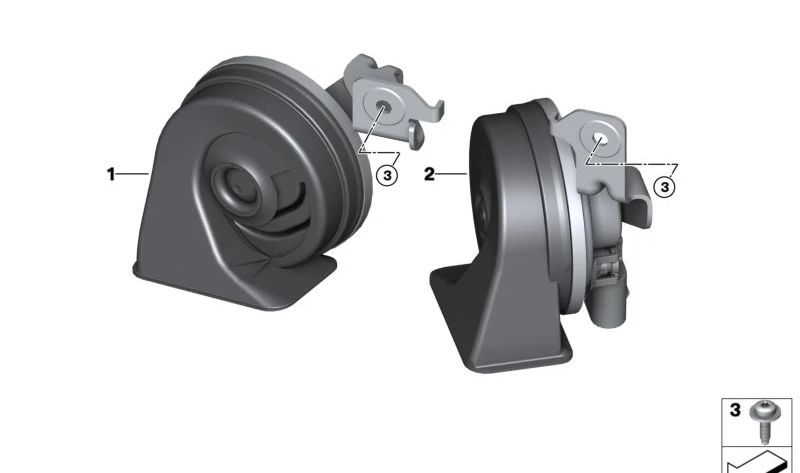 Bocina de sonido grave OEM 61337932350 para BMW i20. Original BMW.