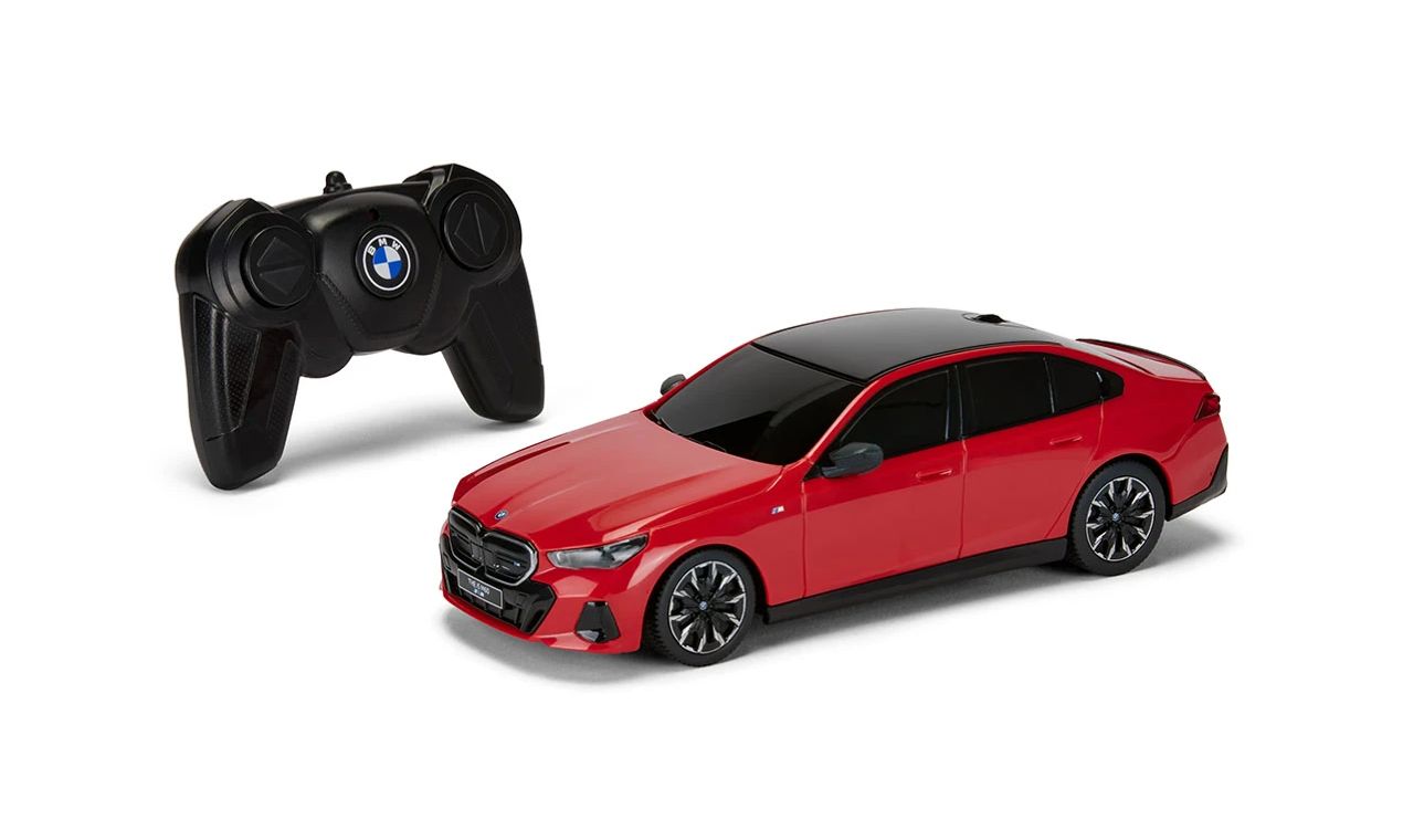 Coche teledirigido miniatura BMW i5 M60 a escala 1:14 OEM 80445B5D139, réplica original con interiores detallados y neumáticos de goma. Para BMW i5 M60. Producto oficial y original BMW. A partir de 8 años.