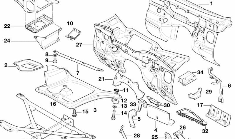 Soporte depósito expansión refrigerante OEM 41122256492 para BMW E36. Pieza original BMW.