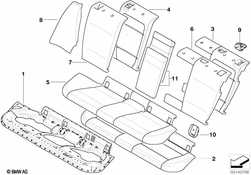 Cinto de segurança para BMW E87, E87N (OEM 52207118671). BMW original
