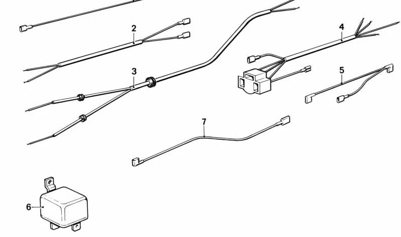 Cableado intermitente delantero para varios modelos/series de BMW (OEM 61121357588). Original BMW