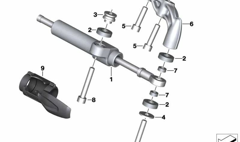 Casquillo de dirección OEM 31427677988 para motos BMW F800 GT, F800 S, F800 ST, F800 R, K1300 GT, K1200 RS... y más. Original BMW Motorrad.