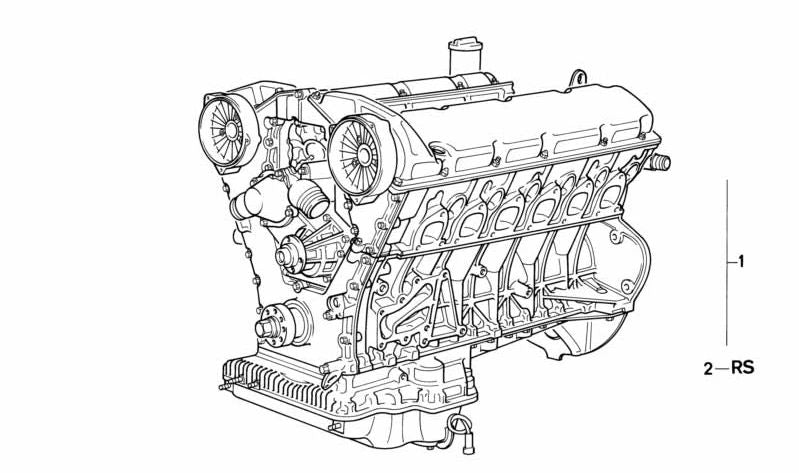 Juego de fijaciones del motor OEM 11009059199 para BMW E32, E31. Original BMW.