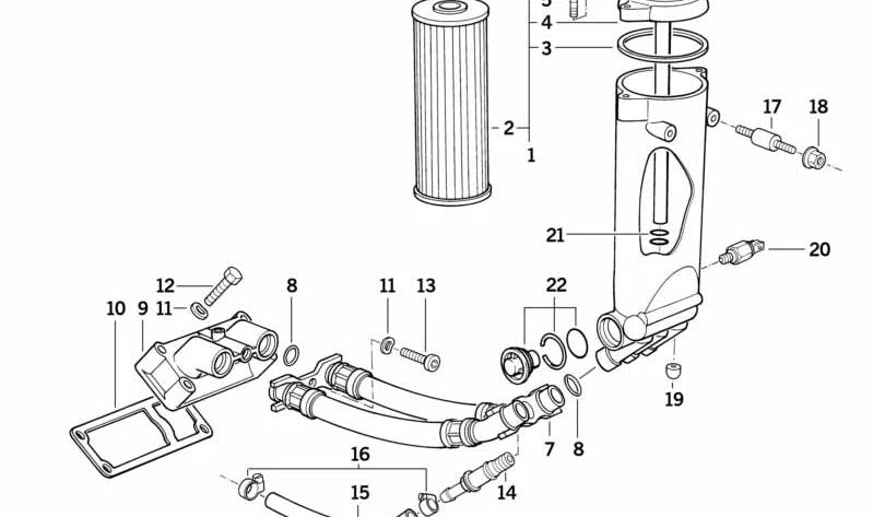 Filtre OEM 11429064276 pour BMW E34. BMW d'origine.