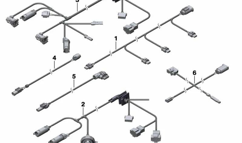 Arnés de cableado transmisión DKG OEM 61127842479 para BMW E90, E92, E93. Original BMW
