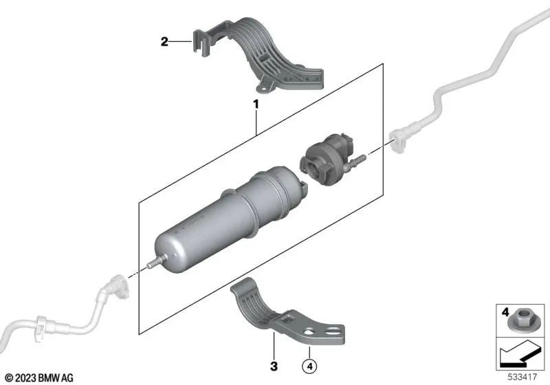 Erhitzter Kraftstofffilter für BMW 2 G42 -Serie, Serie 3 G20, G21, G28, Serie 4 G22, G23, G26, 5 G30 -Serie, G31, G60, Serie 6 G32, Serie 7 G11, G12, G70, Serie 8 G14, G15 , G16, X3 G01, X4 G02, X5 G05, X6 G06, X7 G07 (OEM 13329886040). Original BMW