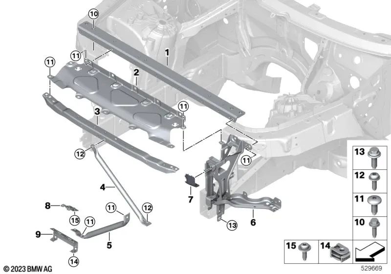 Suporte a ar para BMW G07, G07N (OEM 51757998605). BMW original