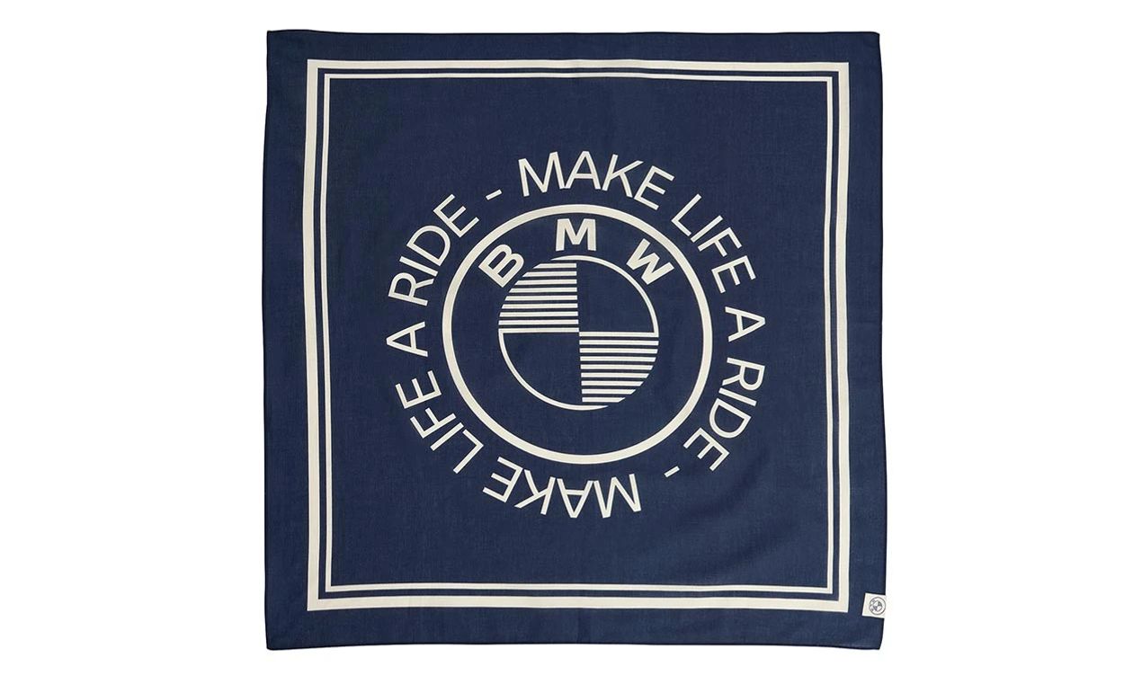 Bandana Make Life a Ride azul noche OEM 76615A82563 para BMW. Original BMW Motorrad.