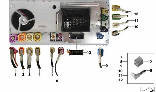 HEAD UNIT HIGH/ATM OEM repair module 61119375450 for BMW F34 and F34N. Original BMW piece.