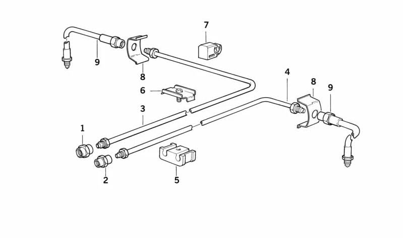 Soporte de sujeción OEM 34321155062 para BMW E21, E12, E28, E24, E23, E32, E31 y Z1. Original BMW. Ideal para fijación en sistemas de freno o embrague según modelo.