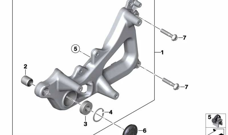 Palanca oscilante derecha OEM 33358565312 para motos BMW C 400 X, C 400 GT (K08, K09). Original BMW Motorrad.