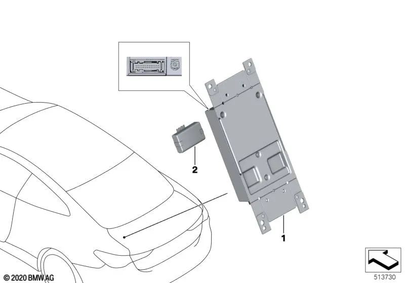 Telematics Communication Box 4 for BMW 4 Series G23, G83 (OEM 84105A9DCE1). Original BMW