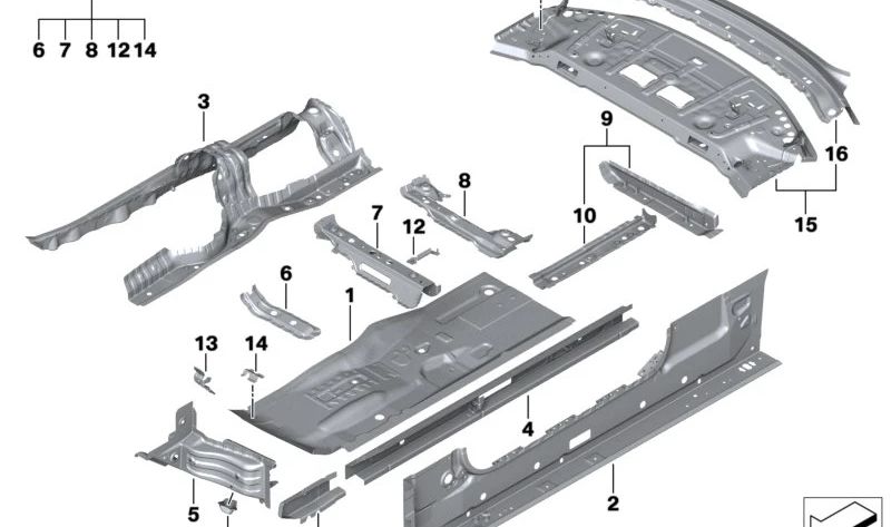 Lower left protection OEM 41009879503 for BMW G42, G87, G22, G23, G82, G83. Original BMW.