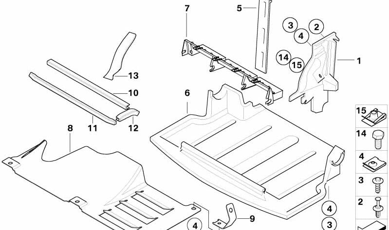 Isolierabdeckung des OEM -Motorraums 51717012723 für BMW Z4 E85 (2,0i, 2,2i, 2,5i) und E86. Original BMW.