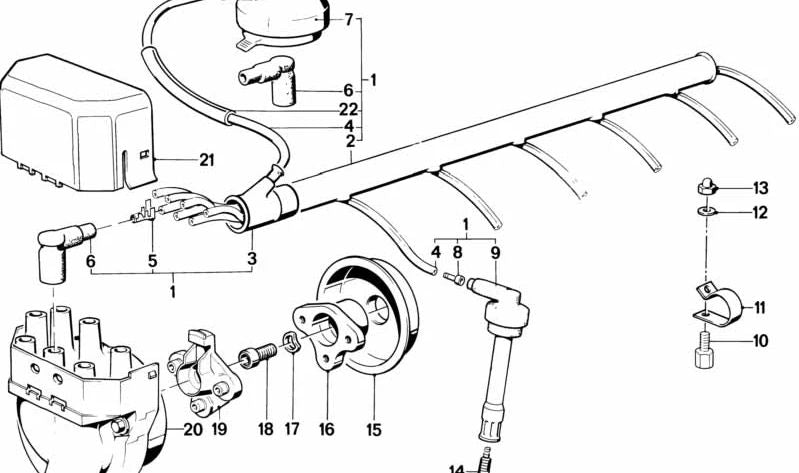 Bujía de encendido OEM 12129061882 para BMW E30, E28, E24, E23. Original BMW.