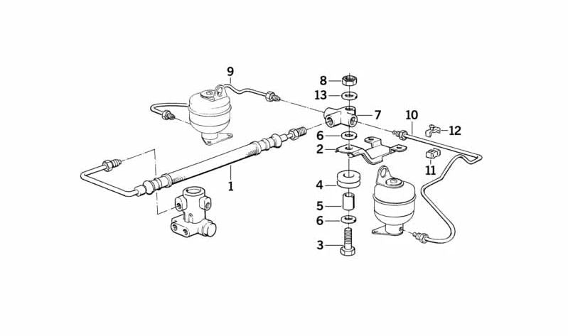 Tubo hidráulico OEM 37131134172 para BMW E34 518i, 520i. Compatible con versiones manuales y automáticas. Original BMW.