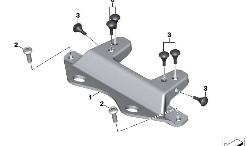 Suporte ao assento traseiro do OEM 52538404510 para BMW F 900 R Motocicletas, F 900 XR. BMW Motorrad original.