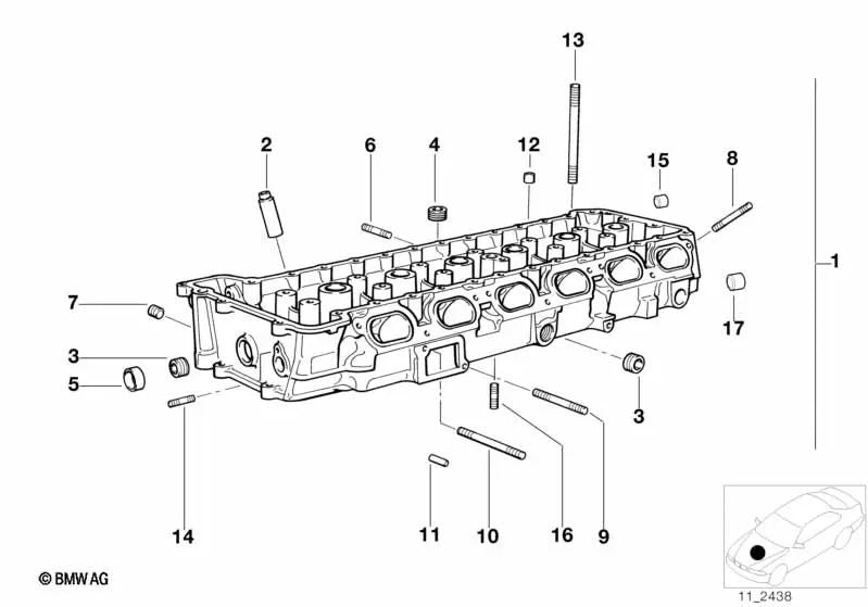 Parafuso de tampa OEM 11117545231 para BMW E36, E60, E61, F10, F11, F15, X5, X6, Z3... e muito mais. BMW genuíno.