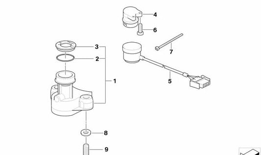 OM 61127698138 on light switch adapter for bmw f 650 gs motorcycles, F 650 GS Dakar, G 650 GS, G 650 GS SERTão. Original BMW Motorrad.