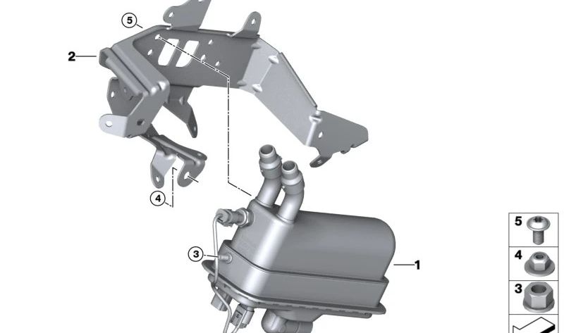 Soporte del calentador eléctrico OEM 64219367101 para BMW X3 G01, G01N. Original BMW.