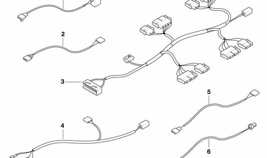 Original OEM 61117111902 wiring harness for BMW E46, E83, E53, E85, E86.