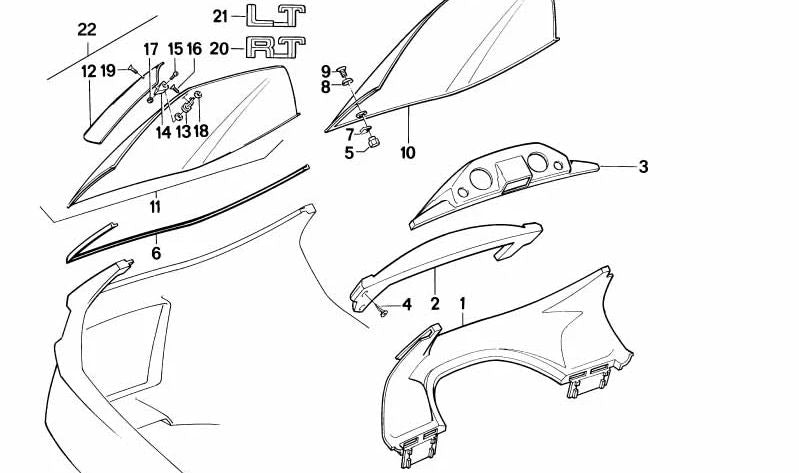 Chapaleta izquierda OEM 46632315195 para motos BMW K100 RS, K100 RT, K75 RT... y más. Original BMW Motorrad.