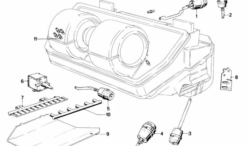 Actuador compuerta aire verano OEM 64111367817 para BMW Serie 7 E23. Recambio original BMW.