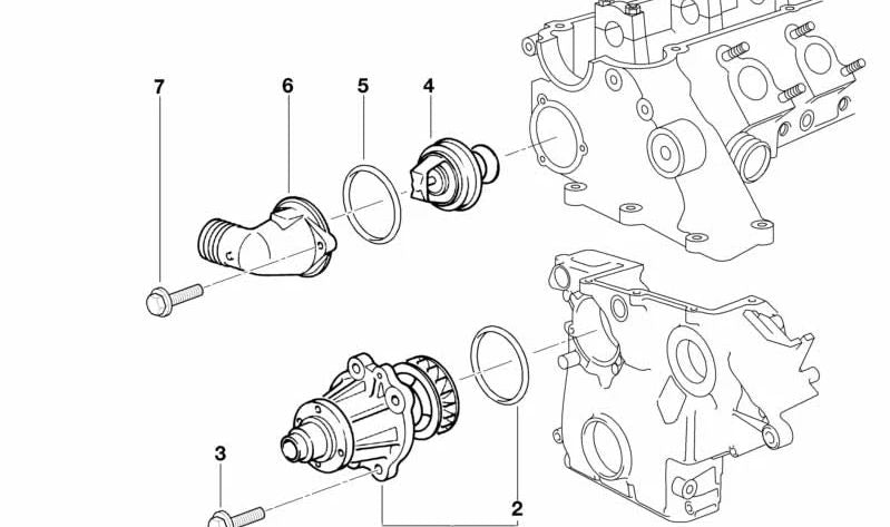 Conector OEM 11532244828 para BMW E36, E34, E39, E38, 318tds, 325td. Pieza original BMW para sistema de refrigeración. Apto para motores M41 y M51. Repuesto original BMW.