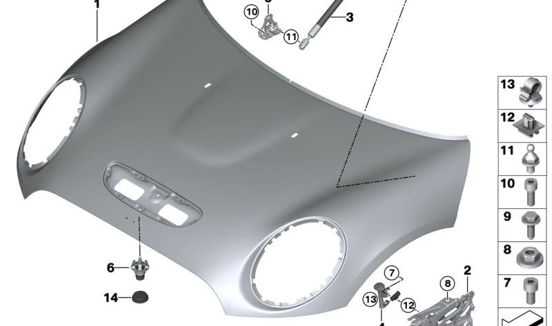Perno esférico OEM 07147159561 para MINI F56, F55, Clubman F54, Cabrio F57, Countryman F60... y más. Original MINI.