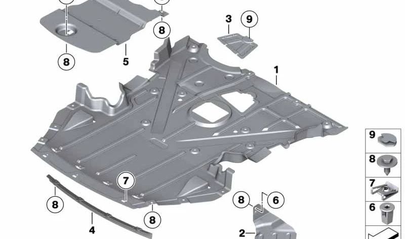 Cubierta plástica derecha compartimento motor OEM 51757191028 para BMW Z4 E89. Pieza original BMW.