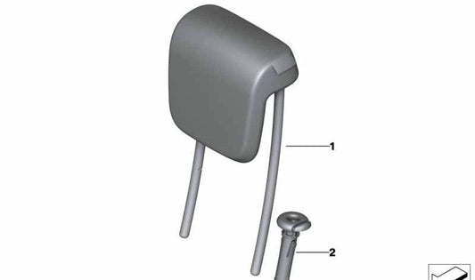 Guía de reposacabezas trasero OEM 52307387804 para BMW F46, F46N (2ª fila, 3ª fila). Pieza original BMW.