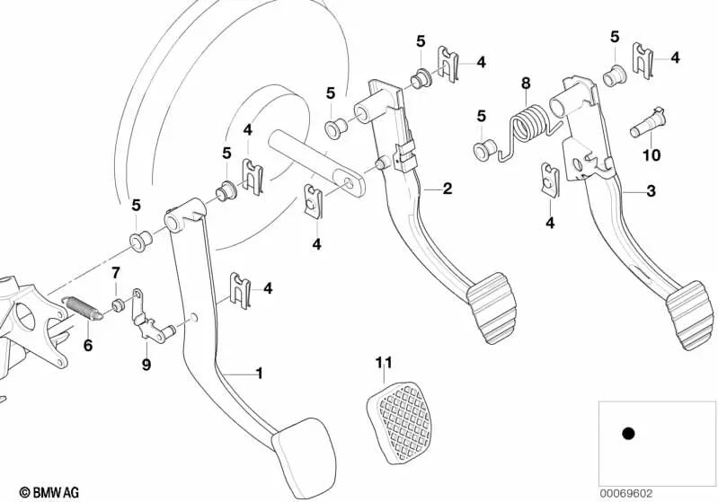 Bremshebel für BMW 5 E39 -Serie (OEM 35216752780). Original BMW.