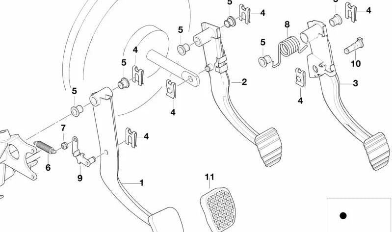 Palanca de freno OEM 35216752782 para BMW Serie 5 E39. Original BMW.