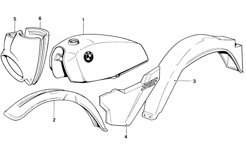 Front Oem 46611242638 for BMW R80, R100. Original BMW.