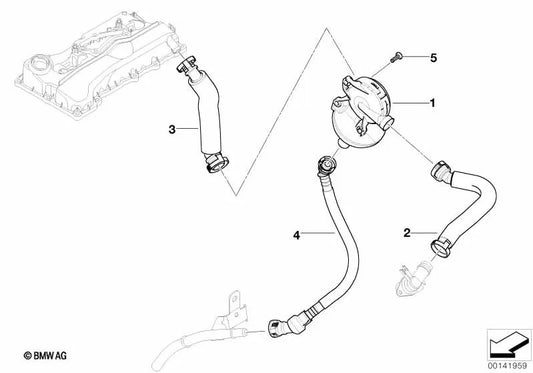 Separador de óleo para BMW Série 1 E87, Série 3 E90, E91 (OEM 11157533336). BMW originais.