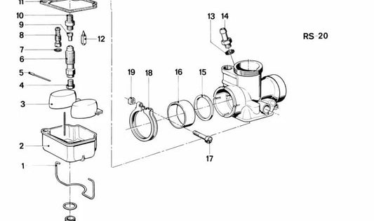 Tuerca de sujeción OEM 13111336969 para BMW (Modelos compatibles: E21, E30, E12, E28, E34, E23, E32, E24, E38). Original BMW.