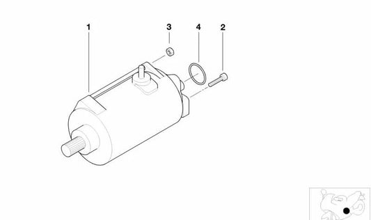 OEM obturator ring 12412305976 for bmw k 1200 LT motorcycles (0545, 0549) and K 1200 RS (K589). Original BMW Motorrad.