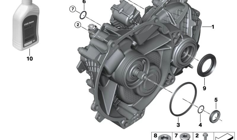 Transmisión eléctrica OEM 27208681526 para BMW i3 (I01). Original BMW.