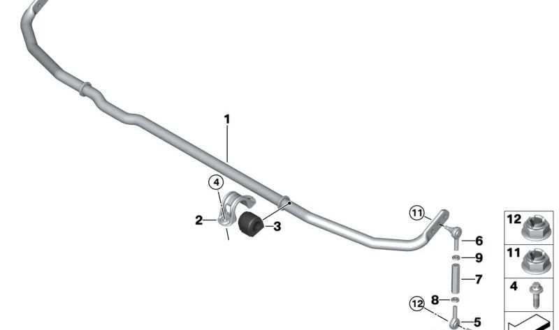 Soporte oscilante trasero para varios modelos/series de BMW (OEM 33558431706). Original BMW